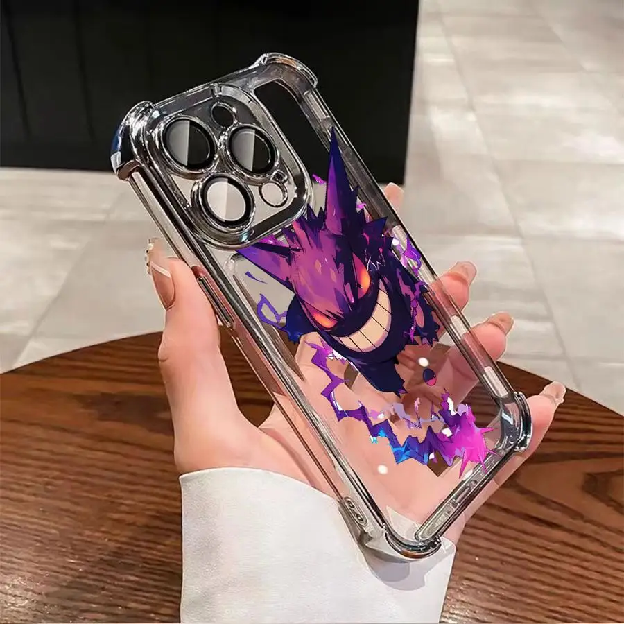 Case for Apple iPhone 11 16+ 15+ 13 XS 16 Pro Max 15 Plus 14 12 Soft Funda Back Phone Cover Purple Flame Ghosts