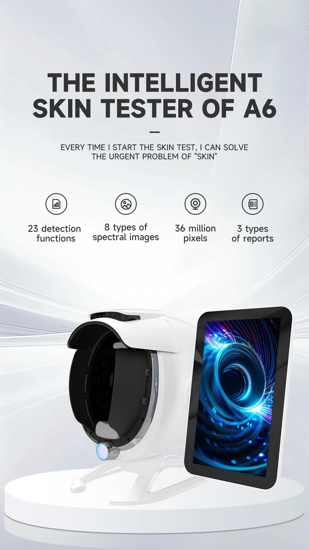 Hot Bitmoji A6 Skin Analysis AI Deep Skin Analyzer Beauty Salon Equipment