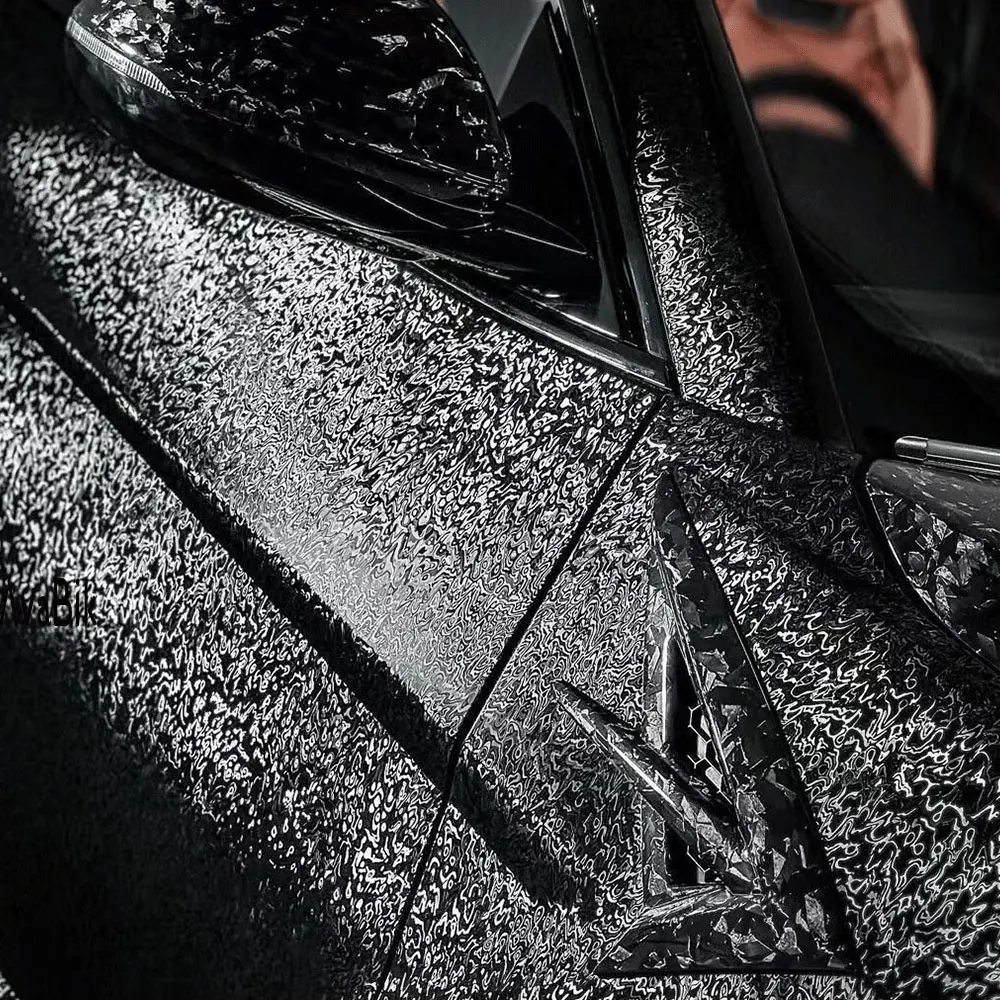 ملصقات سيارات مقاومة للماء ماتي Metaverse ألياف الكربون الفينيل فيلم ثلاثية الأبعاد/6D تأثير السيارات الديكور الداخلي ملصق مع إطلاق الهواء