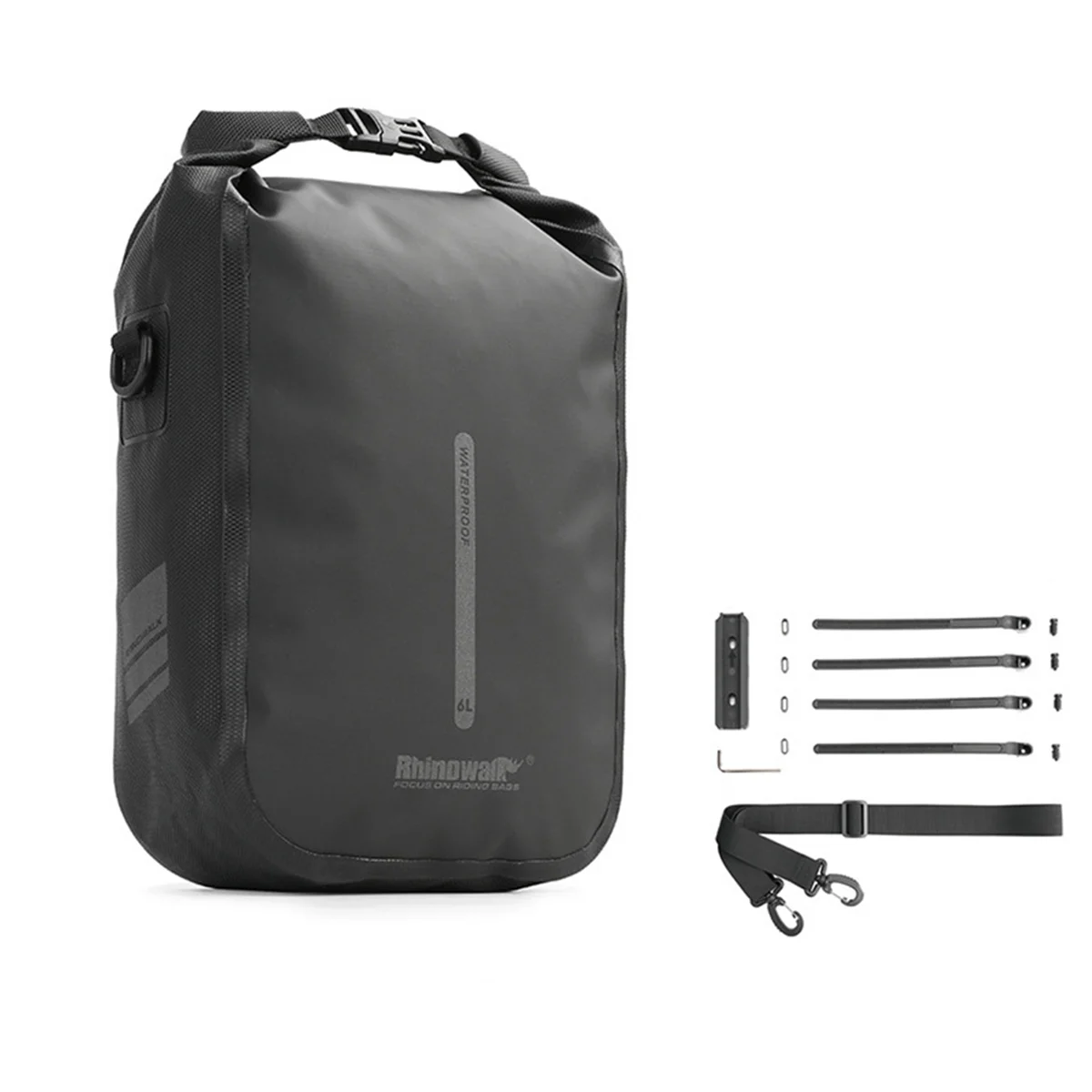 

ABVE-Rhinowalk Bike Front Fork Bag Waterproof Quick Release Bag for Road Bike Scooter Cycling Shoulder Bag Storage Bag 6L