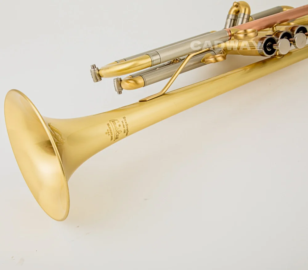 USA Stradivarius 198GS-85 100th Anniversary Gold Trumpet Pipe Flat Instrument Brass Strudents Instrumentos Musicales Profesiona