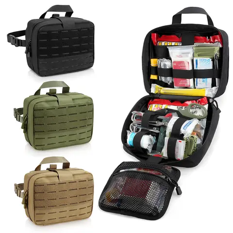 Tactical First Aid Kits Medical Bag Outdoor Molle Pouch Emergency Hunting Bag Camping Survival Tool EDC Pouch Waist Belt Bag