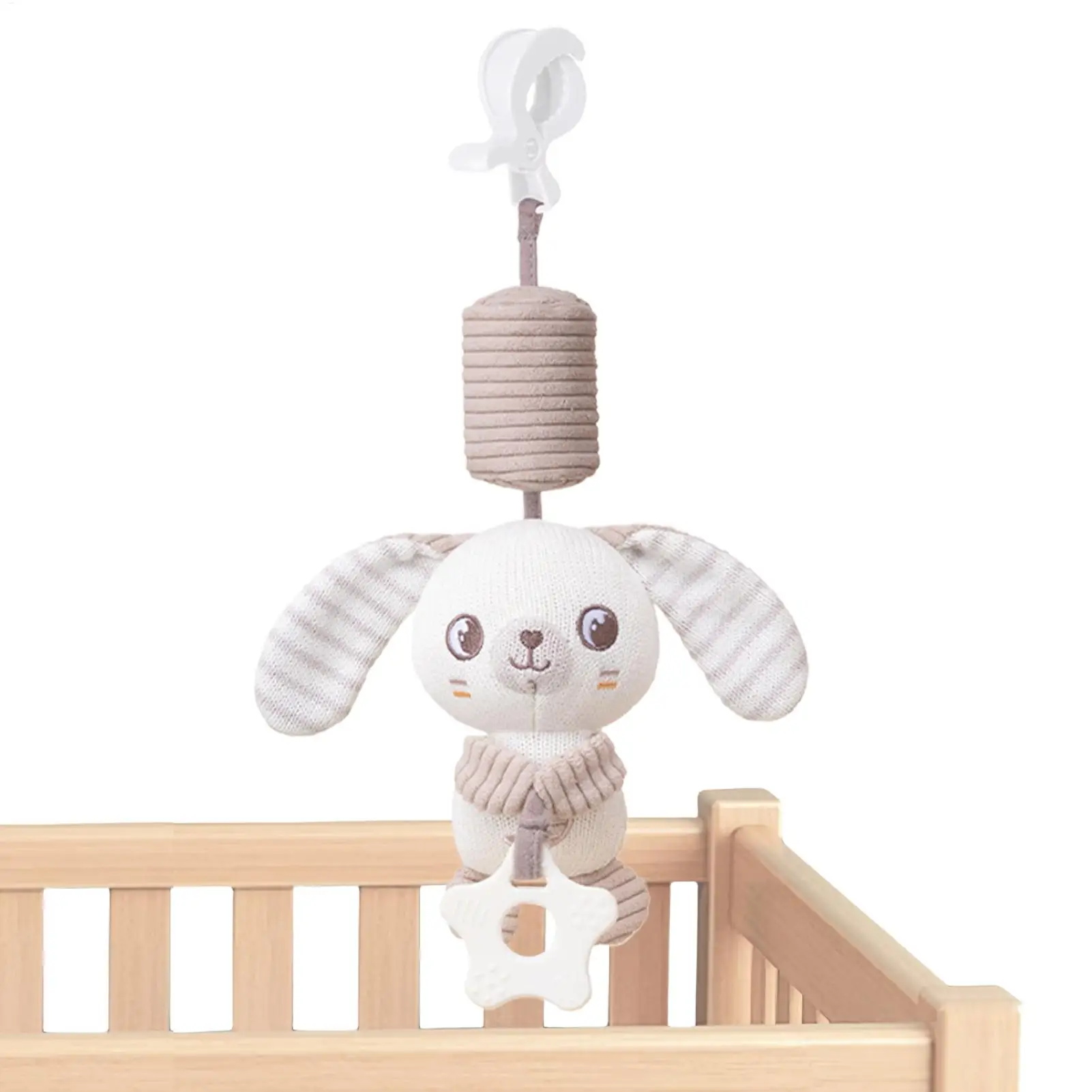 

Baby Car Seat Toy Soft Baby Crib Toy Sensory Doll Animal Entertainment for Travel Calming Automobile Nursery Girl Chewing