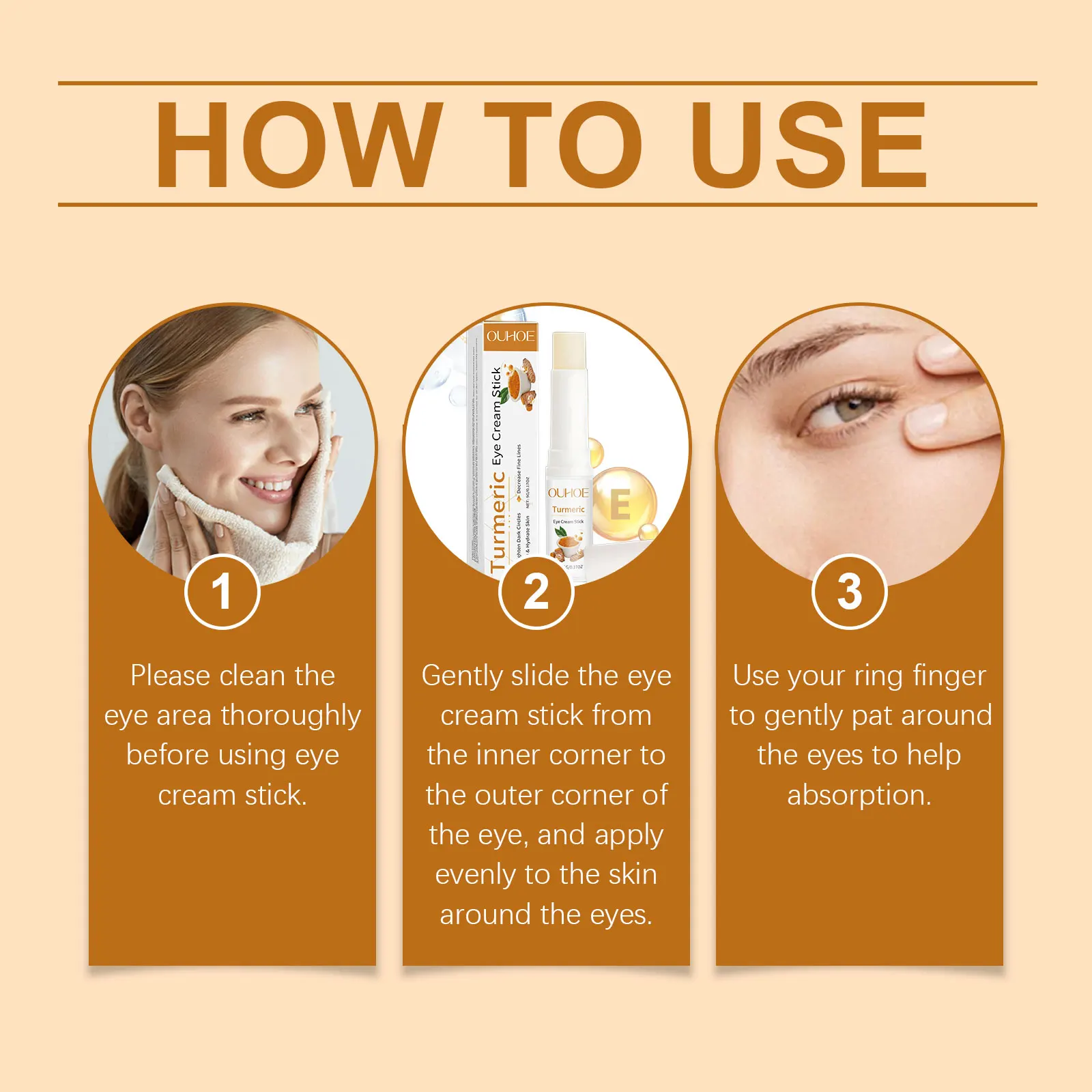 ครีมบำรุงรอบดวงตาขมิ้นสติ๊กคอนซีลเลอร์บำรุงรอบดวงตาให้ความชุ่มชื้น