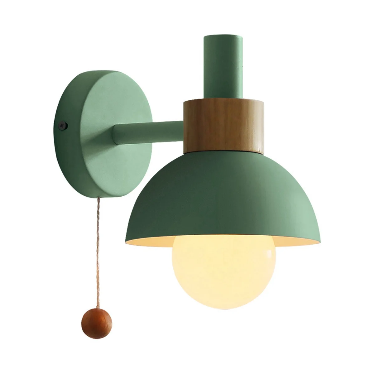 

Living Room Porch Aisle Lamp Nordic Minimalist Modern Bedroom Bedside Lamp Macaron Wall Lamp(Green)