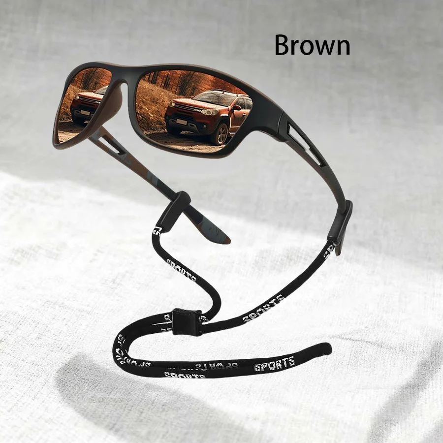 1-2 Stück Modische Muster-Sonnenbrille mit Kette Sport-Sonnenbrille für Männer und Frauen zum Fahren, Angeln, Radfahren, Bergsteigen Sport-Sonnenbrille für Herren – Detail 4