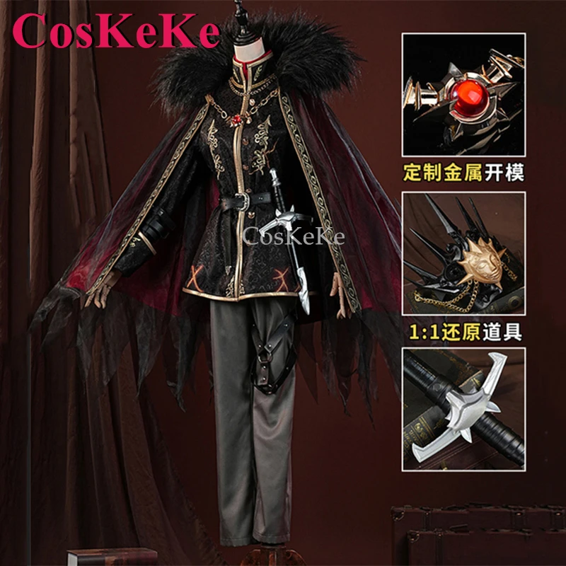 CosKeKe Ithaqua Cosplay Game Identity V Costume Night Watchman Fashion Uniform Full Set Halloween Party Role Play Clothing S-XXL