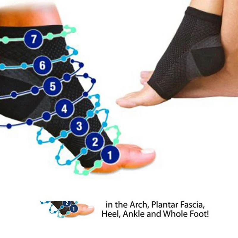 Women Sports Socks Foot Angel Anti Fatigue Outerdoor Compression Breatheable Foot Sleeve Support Socks Brace Sock Dropshipping