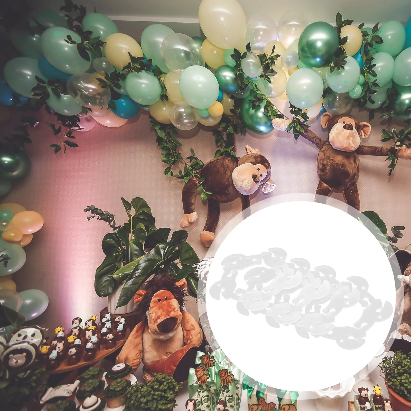 

100Pcs Balloons Clips Balloon Ring Buckles for Wedding Birthday Party Balloon Arch Decoration Ties Balloons Buckle