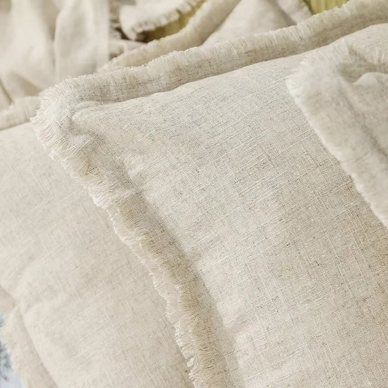 Boho Shabby Chic Cotton Linen Cushion Covers with Tassels, 45x45cm 30x50cm, 1Pc Decorative Throw Pillow Case for Sofa Home Decor