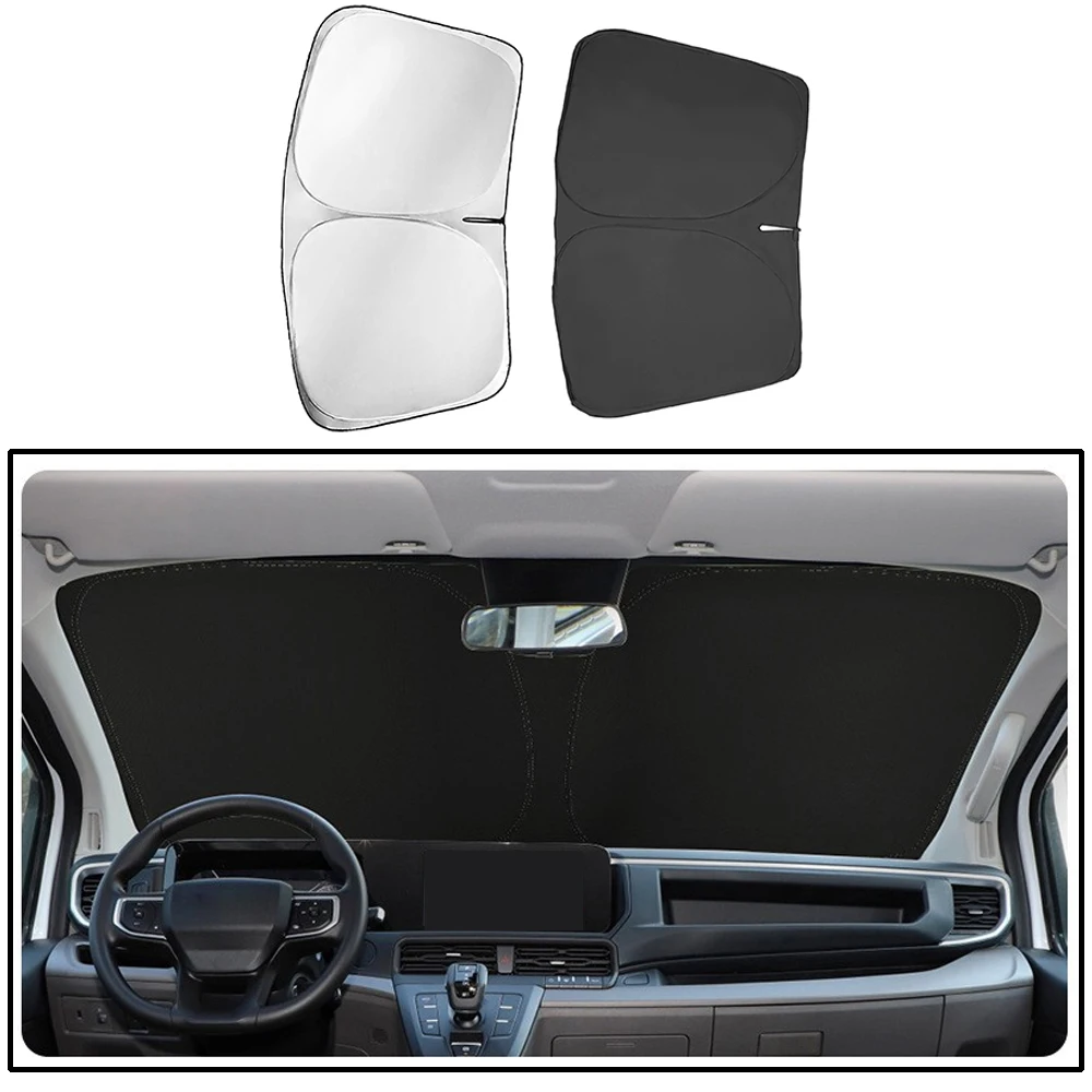 

Car Front Windscreen Windshield Sun Shade For Ford Transit 2015-2024 UV Protection Curtain Block Cover Car sunshade accessories