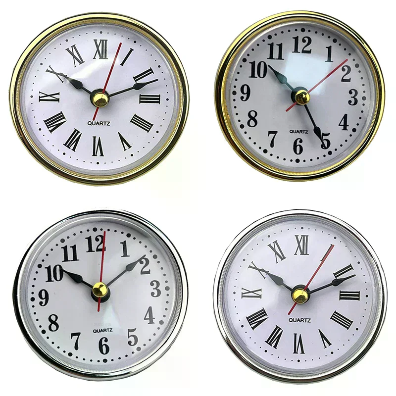 Clock Craft Quartz Movement Dia65mm Round Clocks Insert Roman Number Little Clock Arabic Numbers Wall Decor