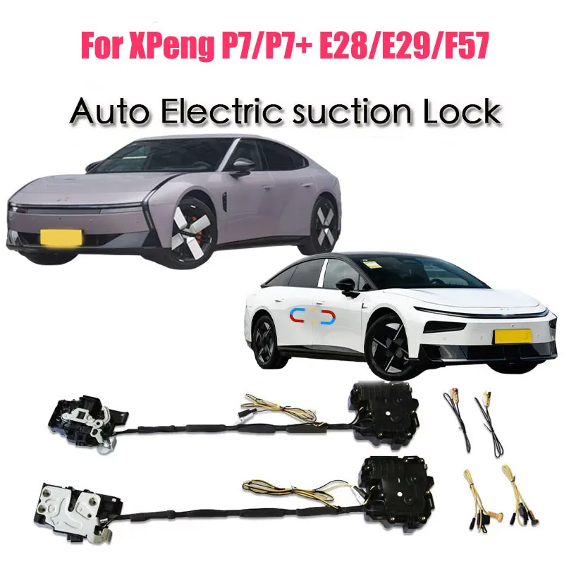 

For XPeng P7/P7+ E28/E29/F57 Car Soft Close Door Latch Pass Lock Actuator Auto Electric Absorption Suction Silence Closer