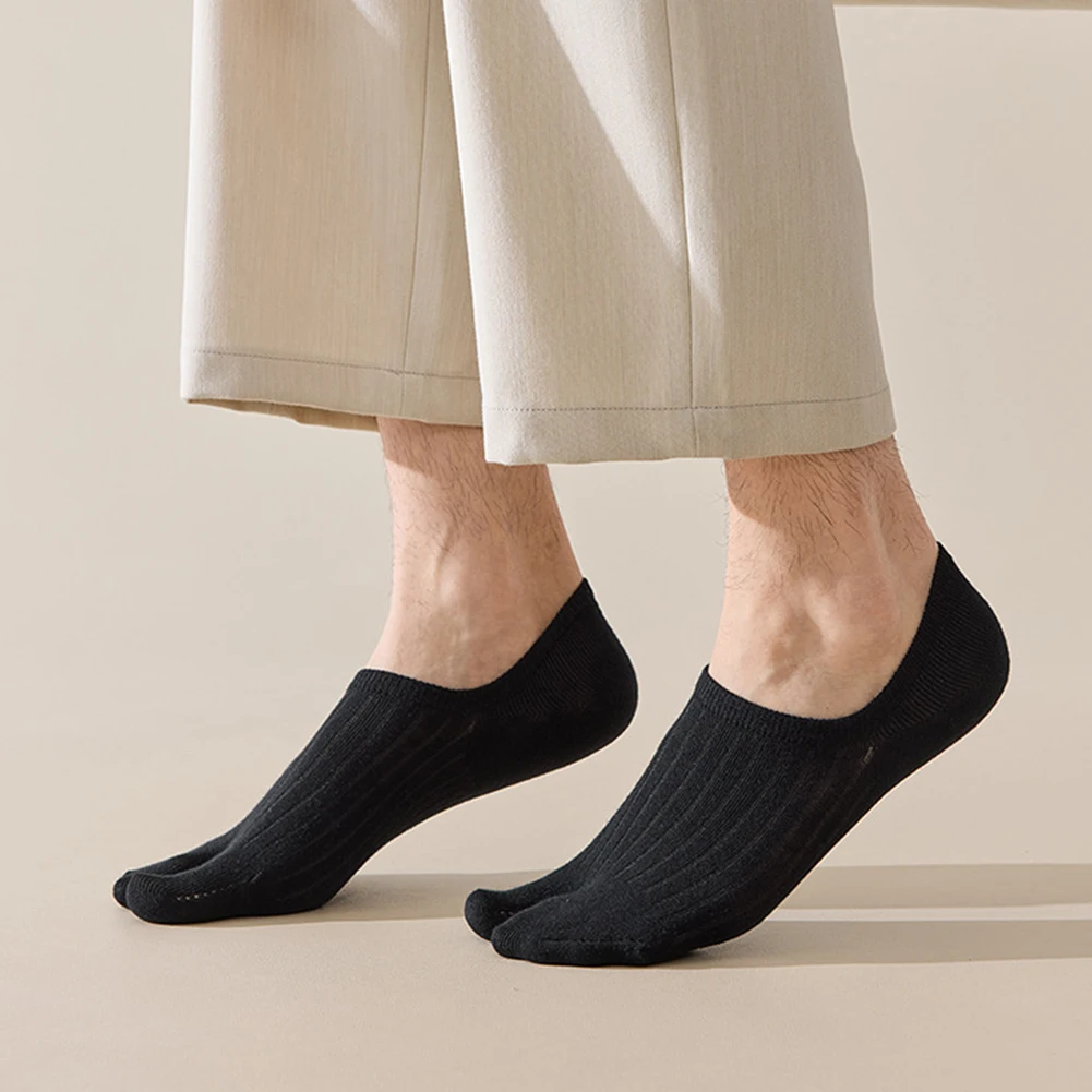 

Running Socks Men's Striped Socks Breathable Male Socks Black Comfortable Fit Running Socks Soft Fabric Brand New