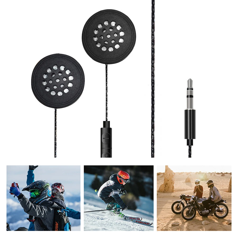 Motorcycle Helmet Headset Anti-interference Handsfree Motor Riding Headphone 3.5mm Port Music Earphone for Ios Android Phone PC