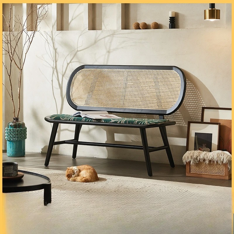 #Rattan chair three-piece living room modern simple indoor single ash wood rattan casual table and rattan sofa chair