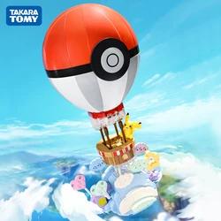 New Pokemon Building Block Pikachu Hot Air Balloon Puzzle Education Toys For Birthday Gift Children