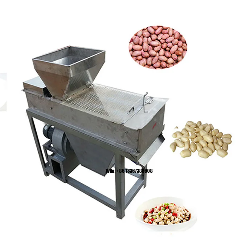 

Commercial Roasted Almond Peeling Peeler Dry Peanut Red Hulling Groundnut Shelling Machine