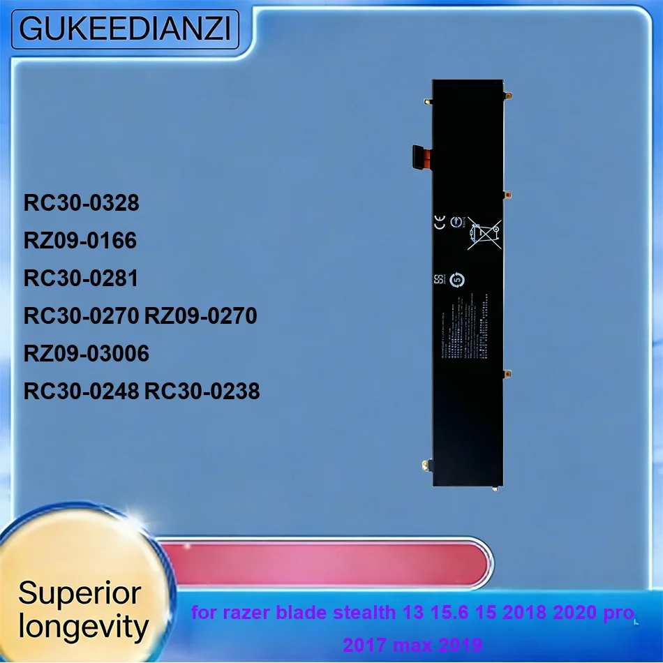 

Battery RZ09-0166 RC30-0248 For Razer Blade Stealth 13 15.6 15 2018 2020 Pro 2017 Max 2019