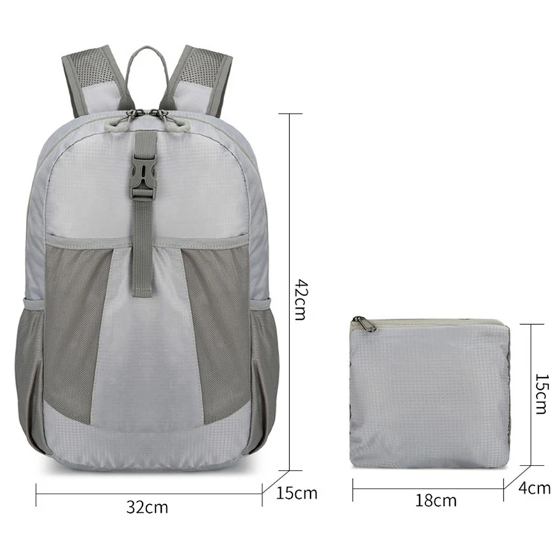 Outdoor leisure folding backpack skin bag lightweight travel backpack waterproof bag hiking backpack camping vacation backpack