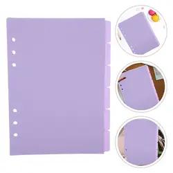 Protectores divisores de pestañas para carpetas, carpeta de archivos de plástico, línea divisoria, 6 anillas de papel Pp A5, carpeta, separadores de páginas para oficina, 6 uds.