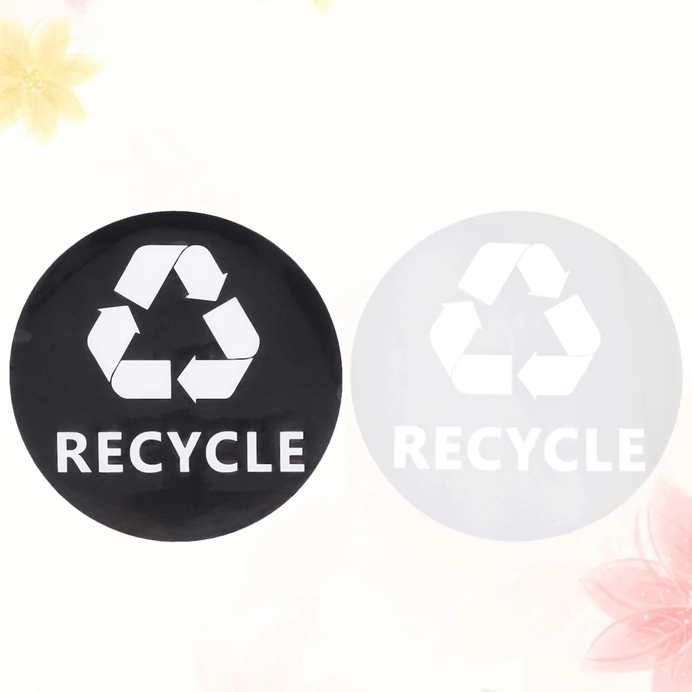 3 Stück schwarze Recycling-Aufkleber, selbstklebende Aufkleber für Behälter, Behälter, Mülltonnen, fördern den umweltfreundlichen Lebensstil