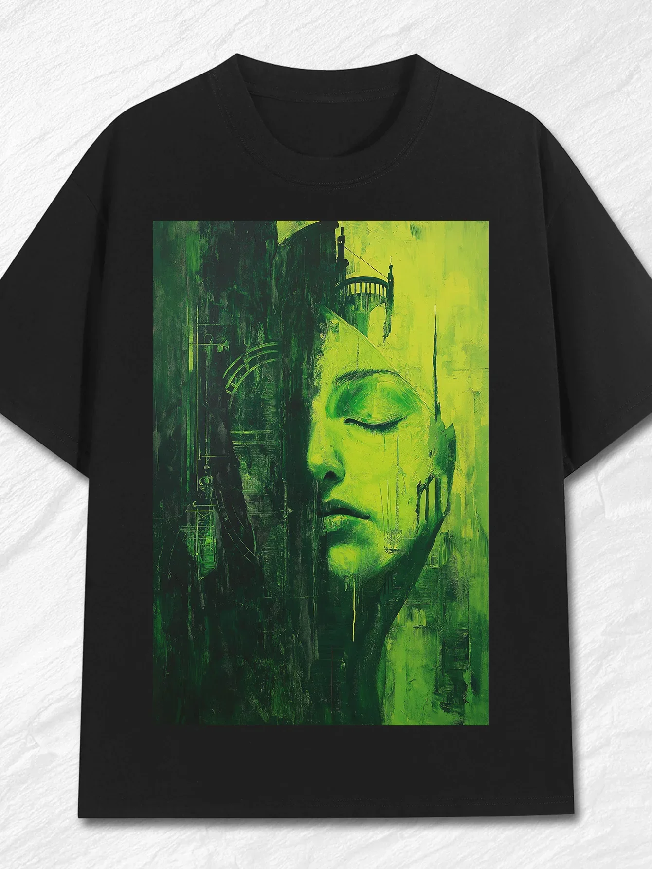 

Абстрактная портретная графическая печать, летние мужские и женские футболки с короткими рукавами, повседневная и свободная уличная мода