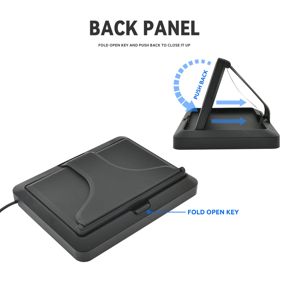 KTYDKP Car Folding Monitor Screen with 2 Way Video Input for Vehicle Rear View Camera Parking Backup Reverse 5 Inch TFT Display