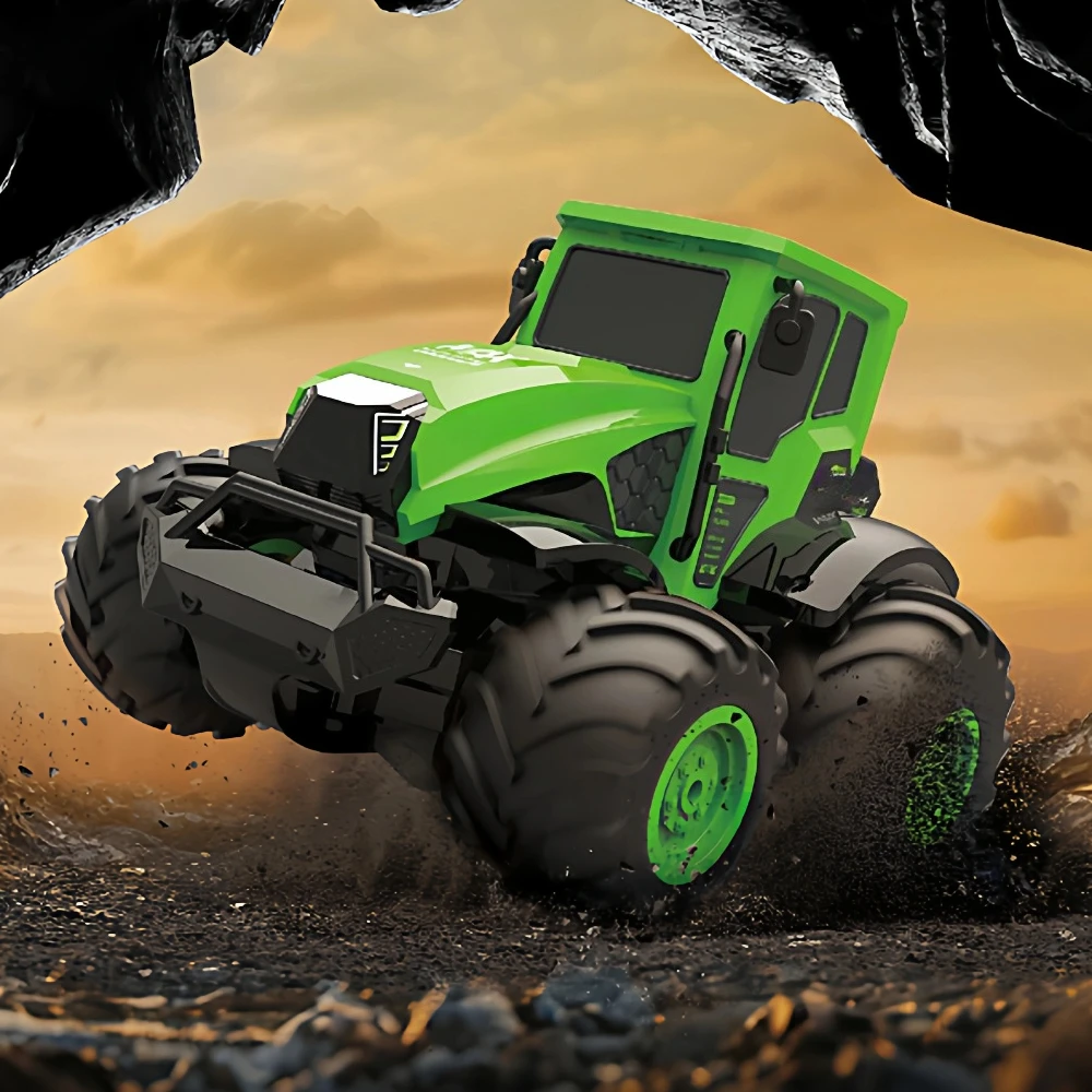 Amphibious Remote-controlled Car Four-wheel Drive Off-road Farm Vehicle Simulation Model Electric Toy Tractor for Boys