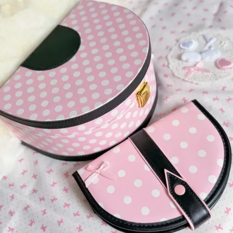 Marinette Secret Lock Diary Box Pink Polka Dot Heart Shaped Lined Notebook Anime Peripheral Storage Case For Fans Collection