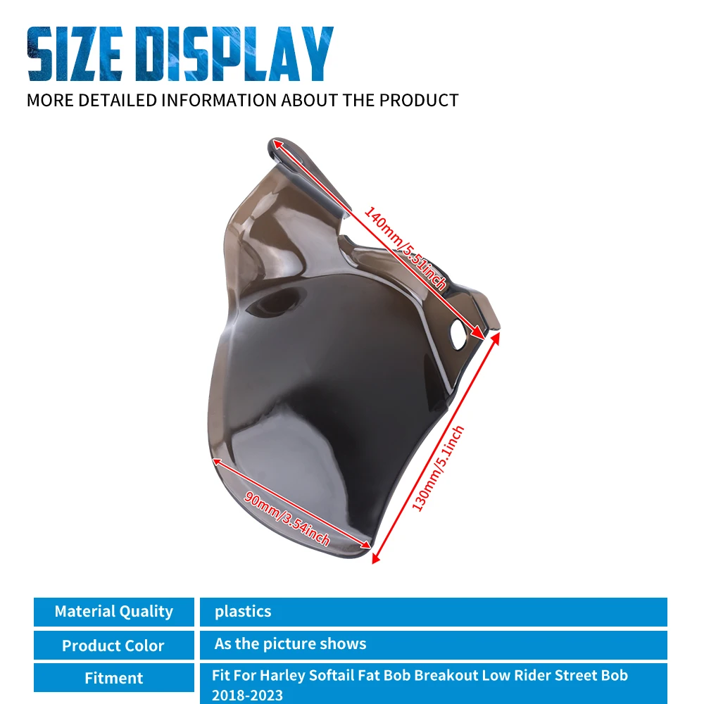 Motorcycle Air Heat Deflector Saddle Shields Cover For Harley Softail Low Rider Breakout Fat Boy Street Bob FXBB FLSL 2018-2023 - Image 6
