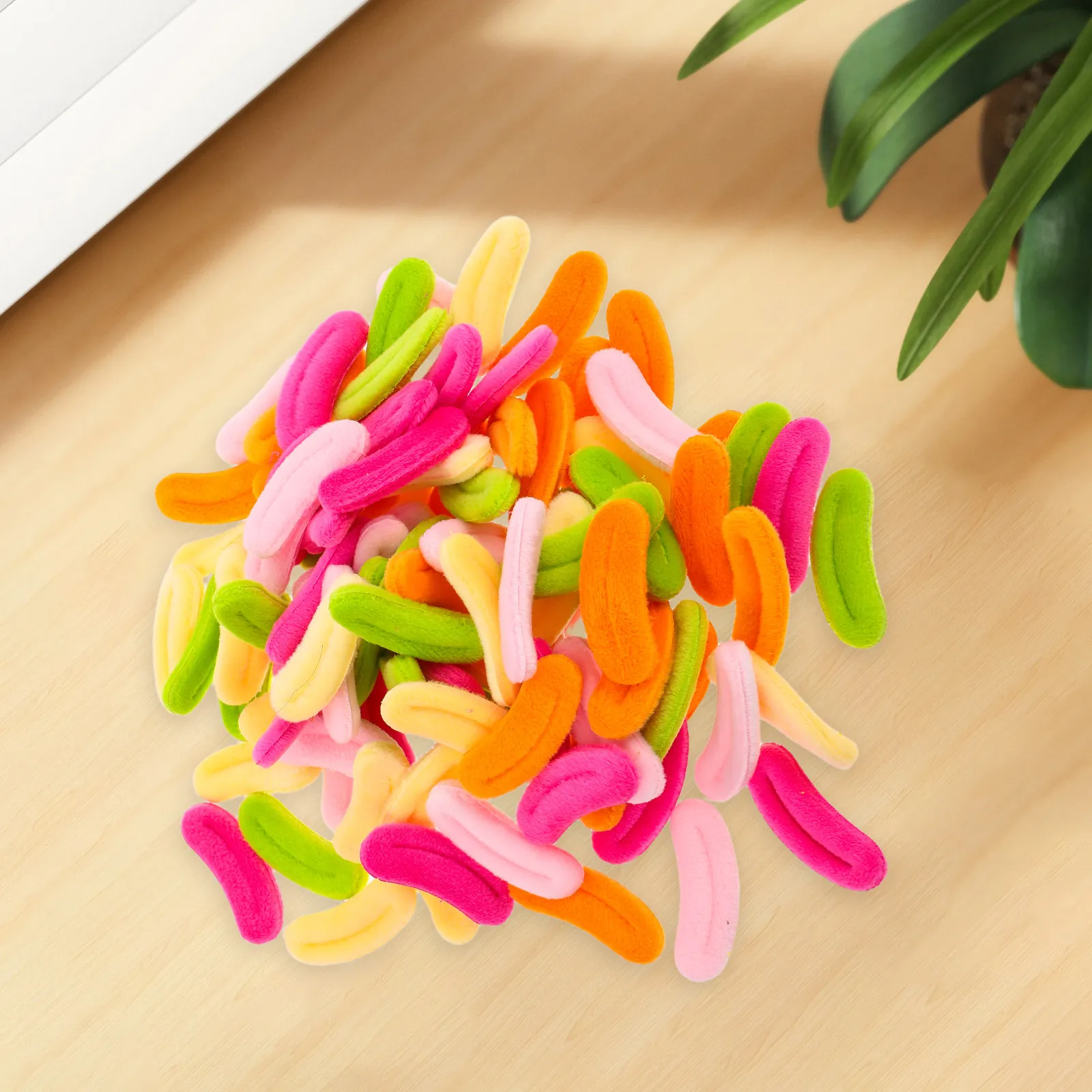 

100Pcs Handmade Sausage Mouth Lip Replacement DIY Craft Mouth Repair Animal Puppet Lips Making Supplies Soft Thick Lip