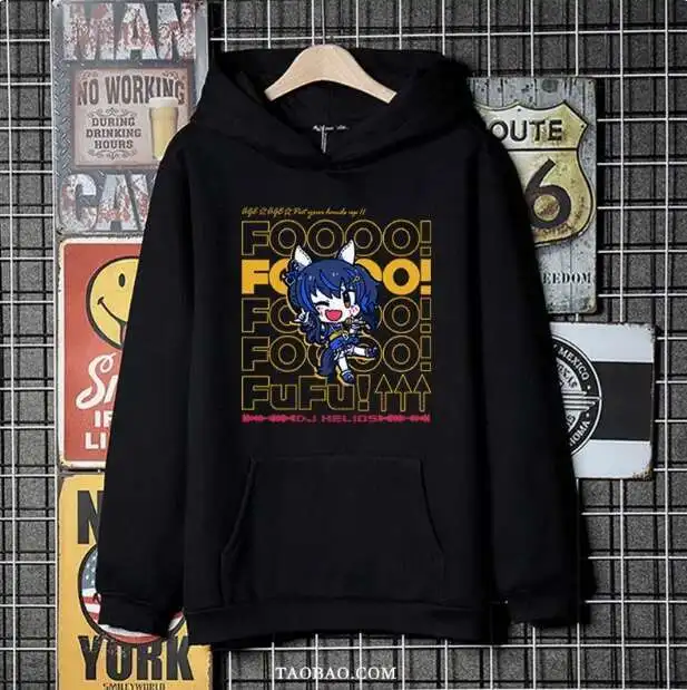 

Anime Umamusume: Pretty Derby Daitaku Helios Cafe Hooded Hoodie Cosplay Autumn Winter Men Women Coat Loose Jacket Tops anime