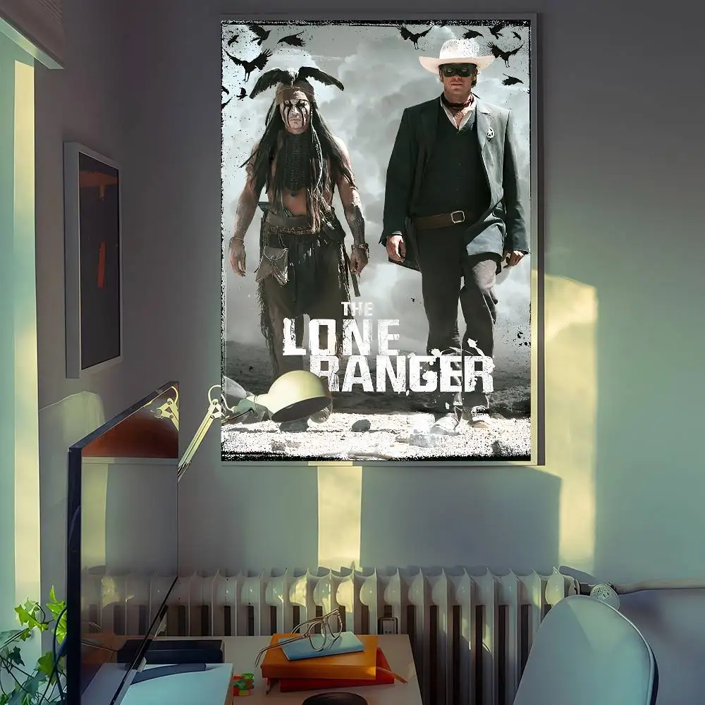 The Lone Ranger Anime Posters Sticky Decoracion Painting Wall Art White Kraft Paper Wall Decor