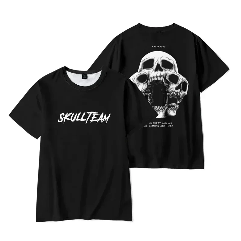 Kai Wachi skull team merch 3D T shirt women men summer fashion o-neck short sleeve funny tshirt tie dye graphic tees streetwear