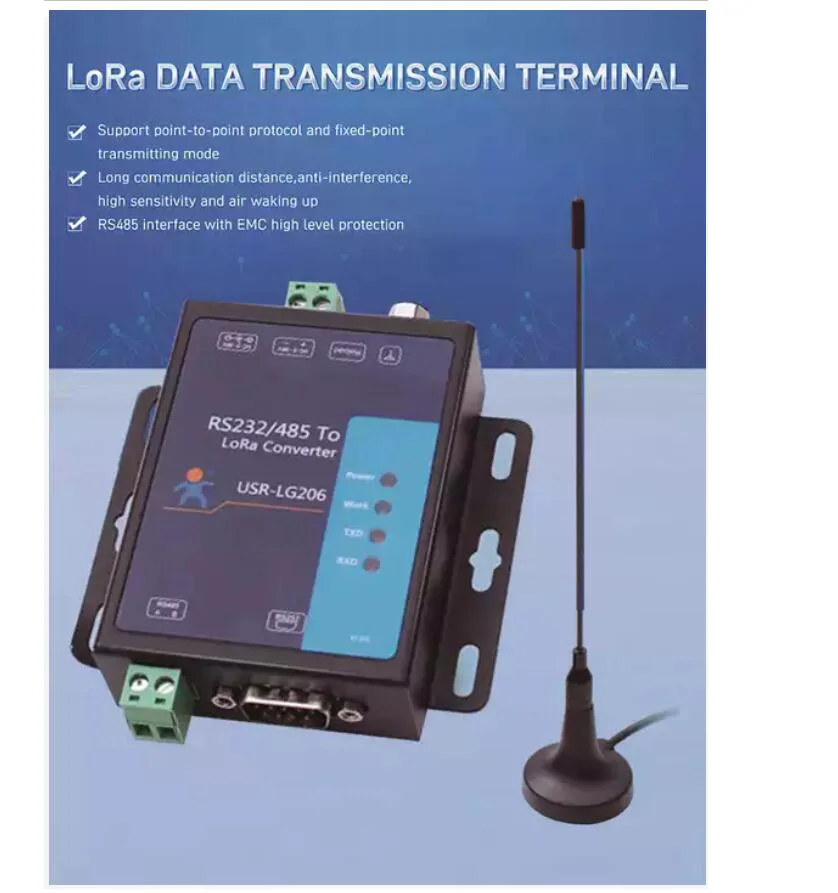 Serial Point to Point Modems Support Hardware Watchdog RS232 RS485 to LoRa Converter Module