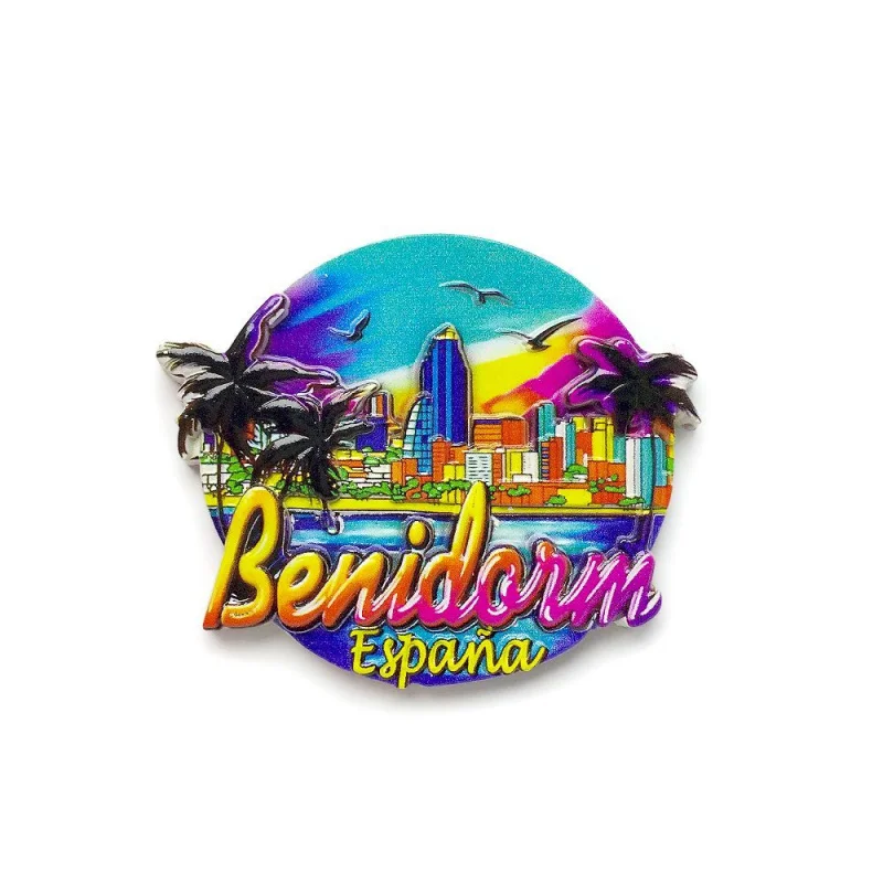 

SpainBenidormCity Scenery High-Value Room Decoration Gift Souvenir Commemorative Fridge Magnet