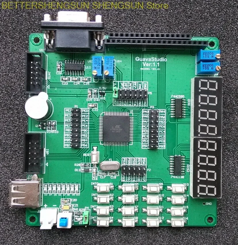 

Бесплатная доставка, плата Atmega128A, плата AVR, плата Atmega128, чтобы отправить провод USBISP-USB