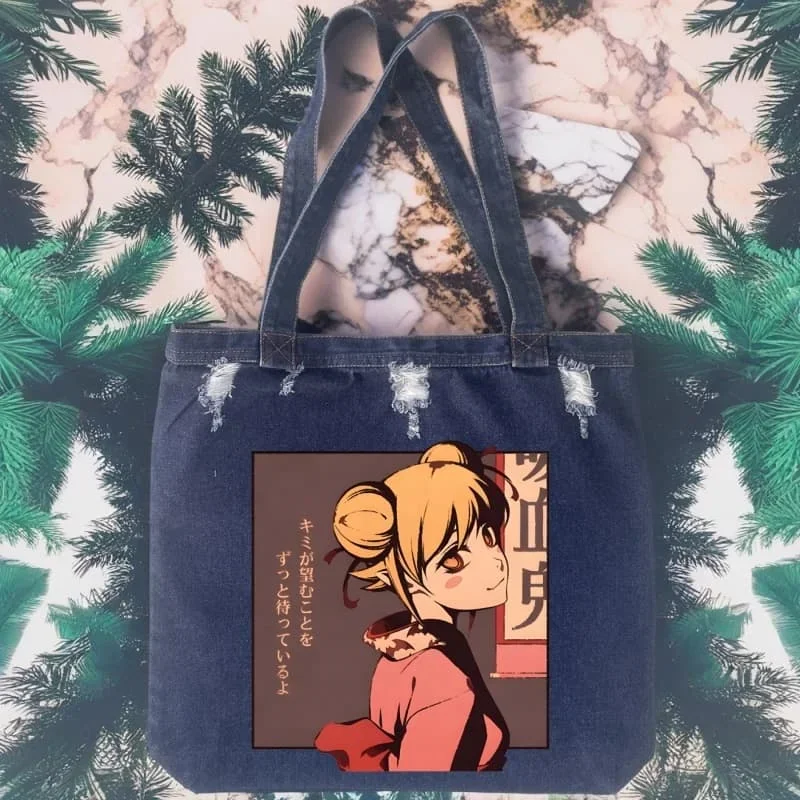 

Bakemonogatari Senjougahara Oshino Shinobu женская винтажная сумка через плечо с несколькими карманами модная универсальная сумка на ремешке для путешествий и работы