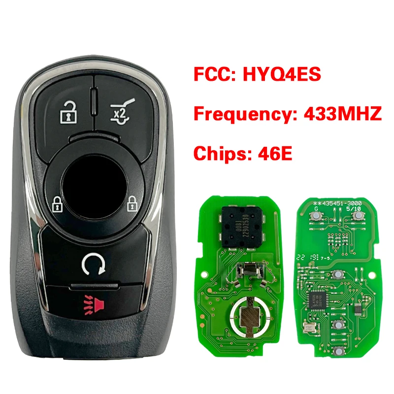 CN013033 Original HYQ4ES For 2021-2023 Buick Encore GX Remote Smart Key P/N: 13530511 6Buttons 433MHZ 46E Chip