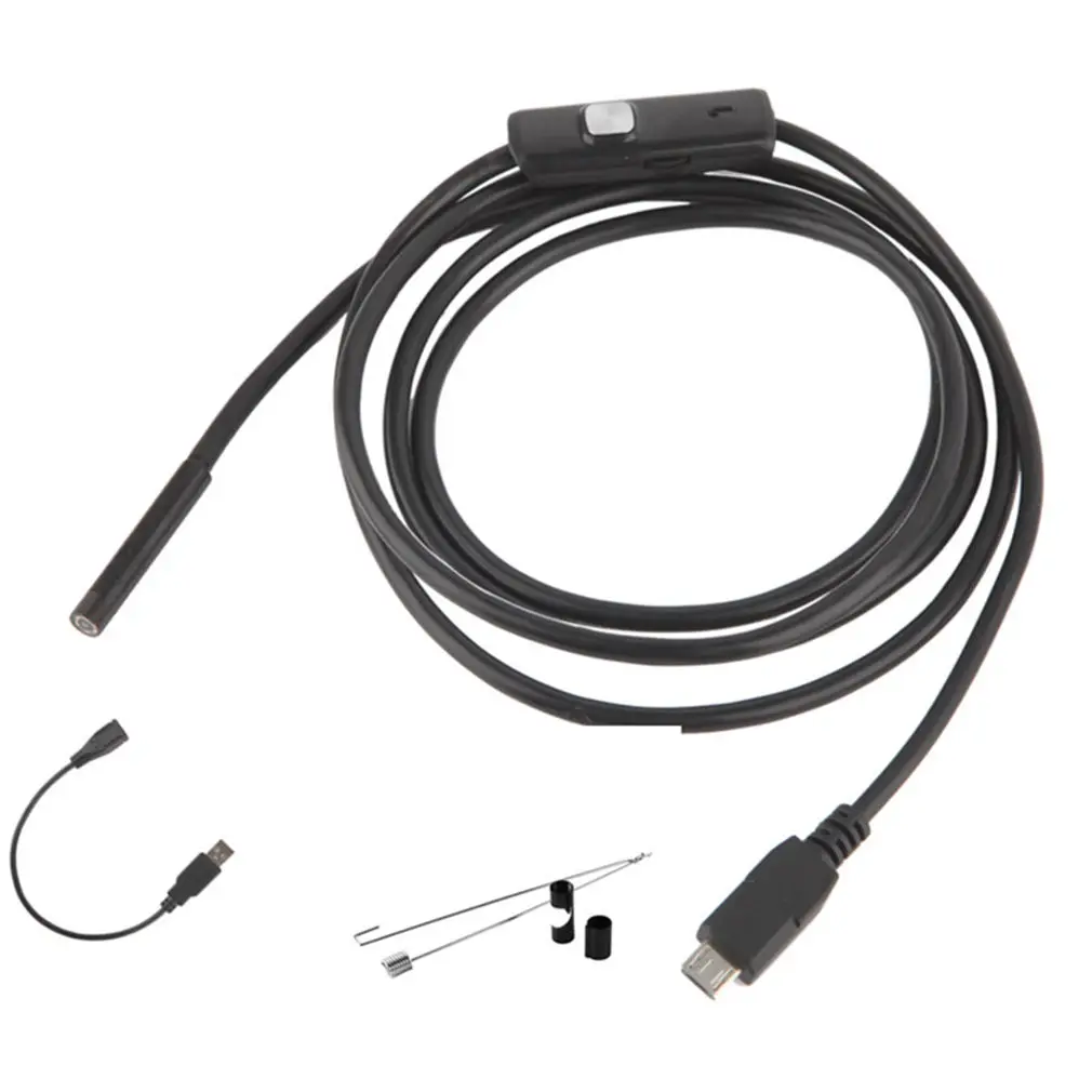 5.5MM Endoscope Camera Flexible Waterproof Mini Industrial Endoscope Camera With 6 Adjustable LED For Android Phone PC