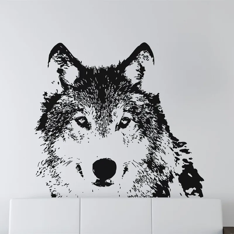 Wolf Head Totem Decoration Vinyl Wall Sticker Bohemian Home Living Room Bedroom Art Deco Sticker Mural Wallpaper Kids Room Gift