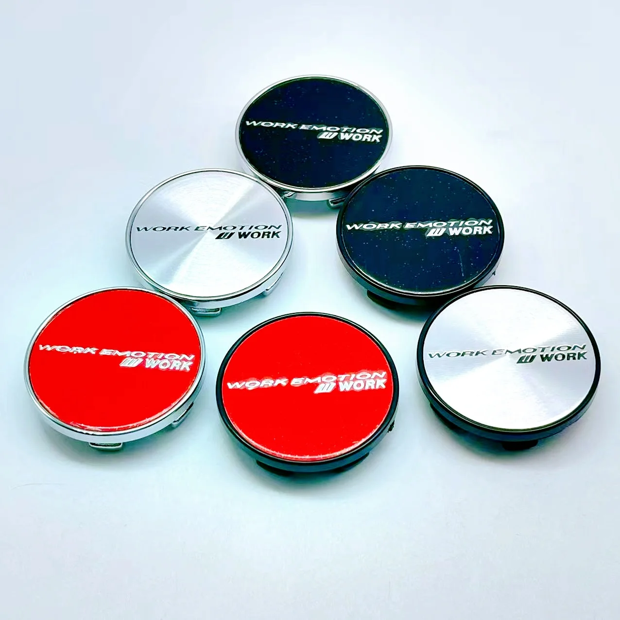 

4pcs 54MM Car Wheel Center Caps With WORK EMOTION Racing Logo Emblem Wheel Hubcaps Auto Rim Hub Cover Car Accessories