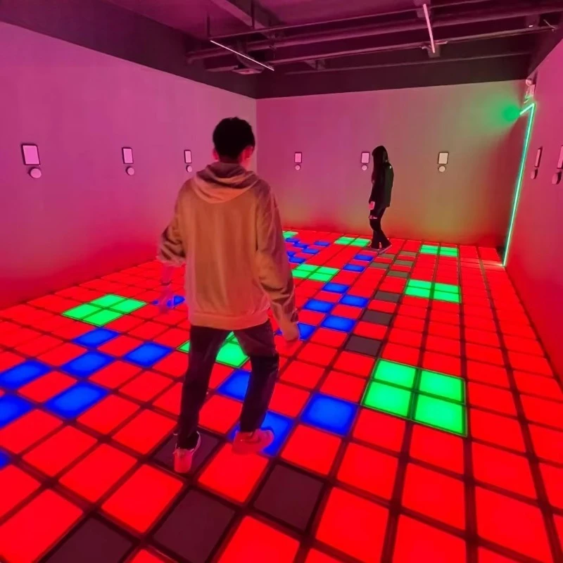 Customized Activate Game Led Floor Activate Stage Lighting Grid Led Floor Light Dance Pressure Sensing Floor Game