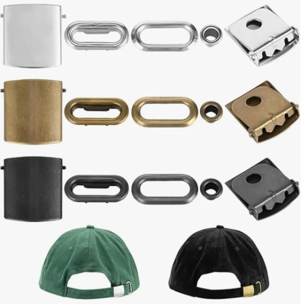 Gorra de acero inoxidable con hebilla, reparación de gorra de béisbol con cierre ajustable, gorras de béisbol a presión, gorra de béisbol de repuesto, sombrero con hebilla
