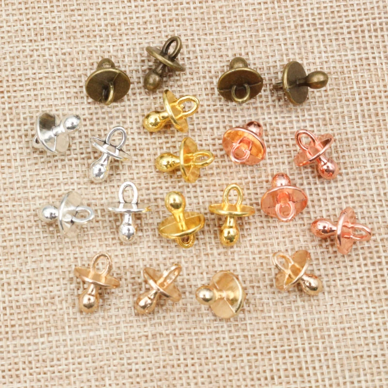 30 sztuk Charms dziecko smoczek binky gryzak 14x10mm handmade Craft wisiorek making, tybetański posrebrzane, DIY dla bransoletka naszyjnik