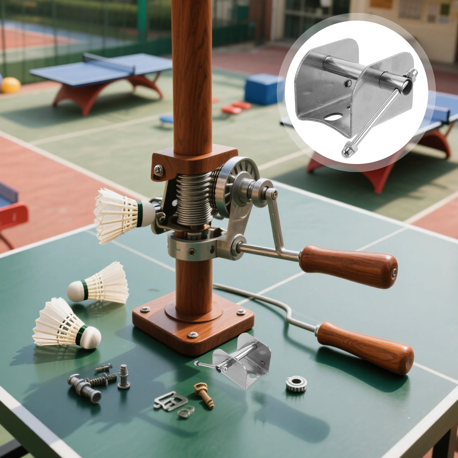 

Outdoor Sports Tensioning Device Hand Crank Adjustable Volleyball Net Tightener Quick Install Removal Weather Resistant Durable