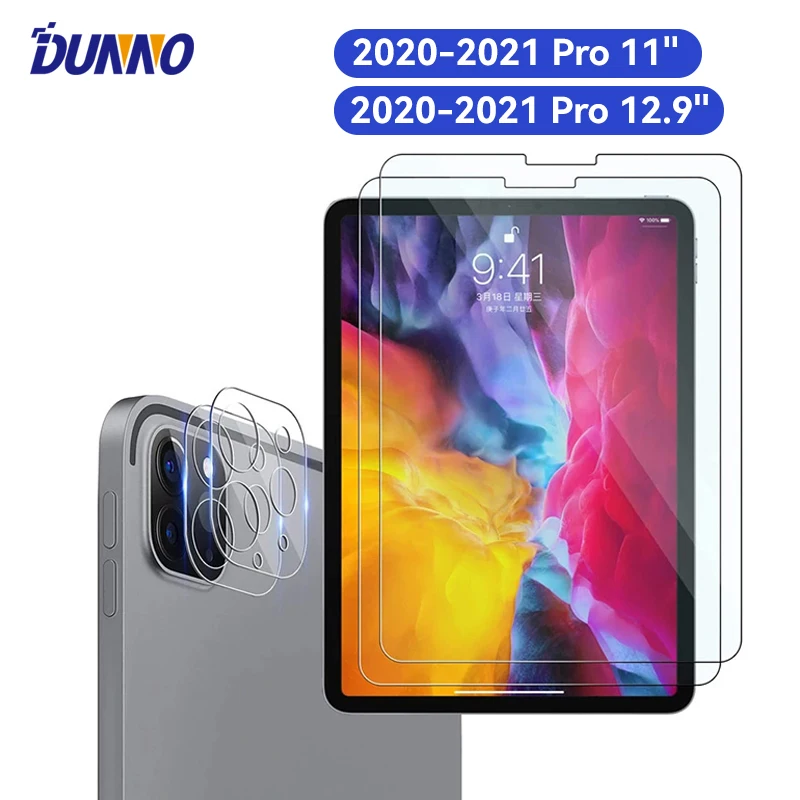 

Tempered Glass for 2020 2021 iPad Pro 11 Screen Rear Camera Lens Film Protector for 2020 2021 iPad Pro 12.9 Screen Protector