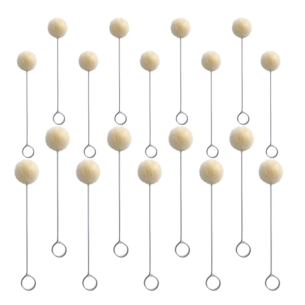 

100pcs Wool Ball Tool Metal Handle Dye Applicator For Craft Projects Durable Brushing Uniform Color