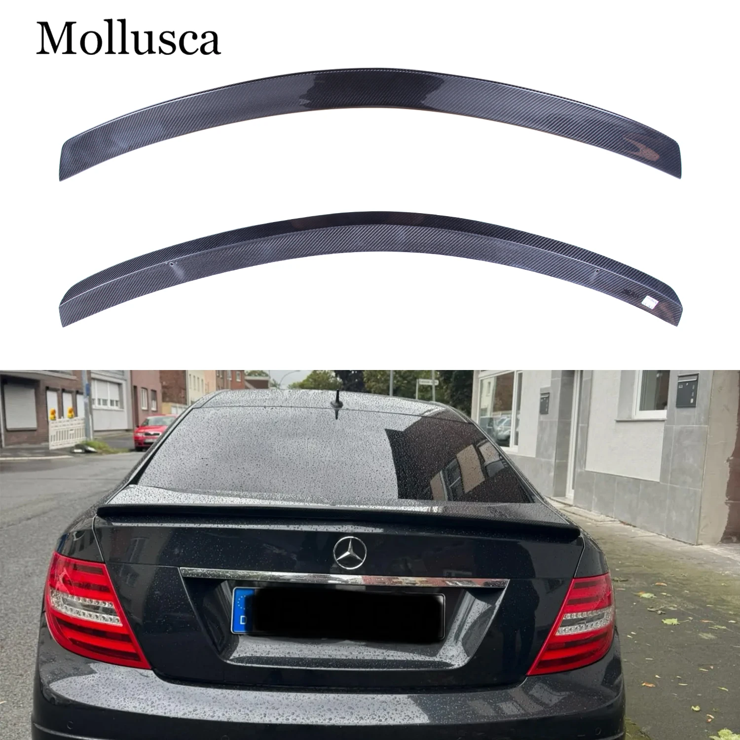 

For Mercedes-Benz C-Class W204 C204 Coupe 2Door AMG Style Carbon Fiber Rear Spoiler Trunk Wing 2007-2014